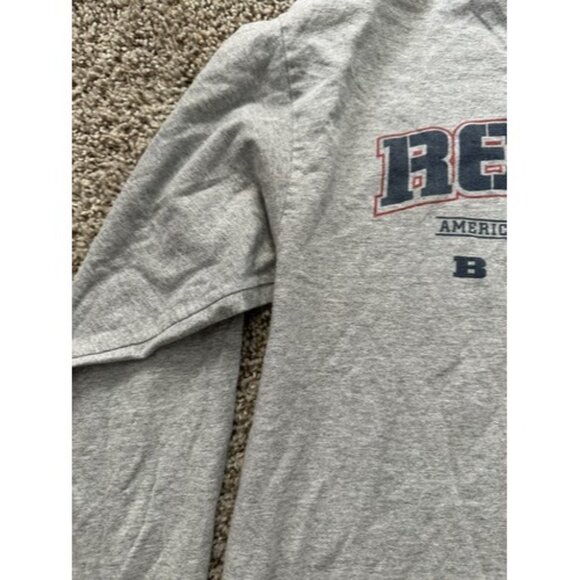 Delta Magum Weight Men Gray Long Sleeve Gray MLB Boston Red Sox Shirt Size Large - Picture 4 of 13
